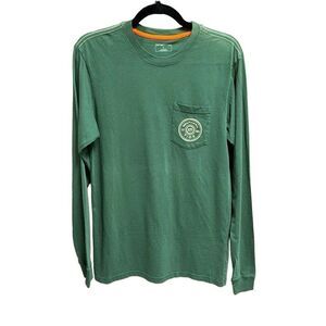 Southern Tide Men’s Green Gun Club Long Sleeve Tee Shirt Size Small